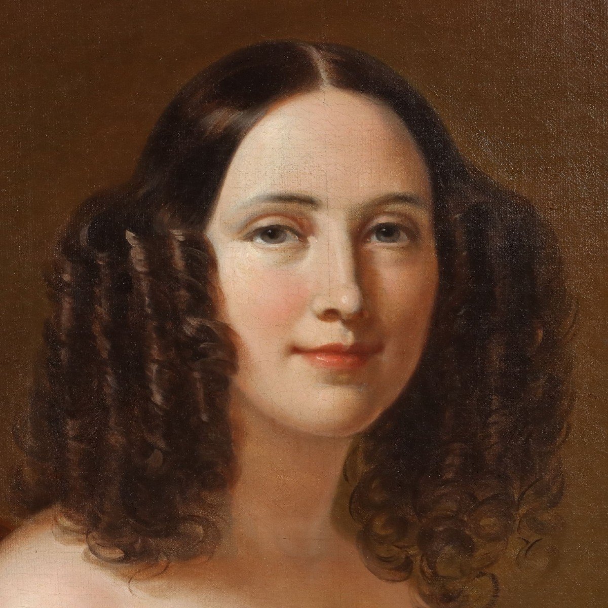 Dipinto di Pietro Lucchini Ritratto di Giovane Donna 1842-photo-1