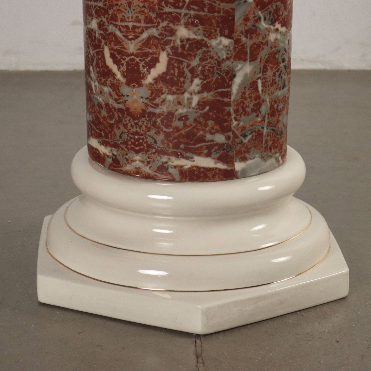 Coppia di Busti di Imperatori e Colonne in Ceramica Tommaso Barbi Italia Anni '70-photo-7