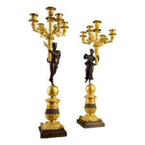 Coppia di Candelabri Parigi secondo quarto del XIX secolo