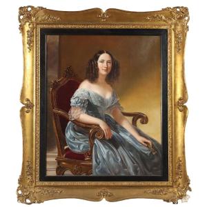 Dipinto di Pietro Lucchini Ritratto di Giovane Donna 1842