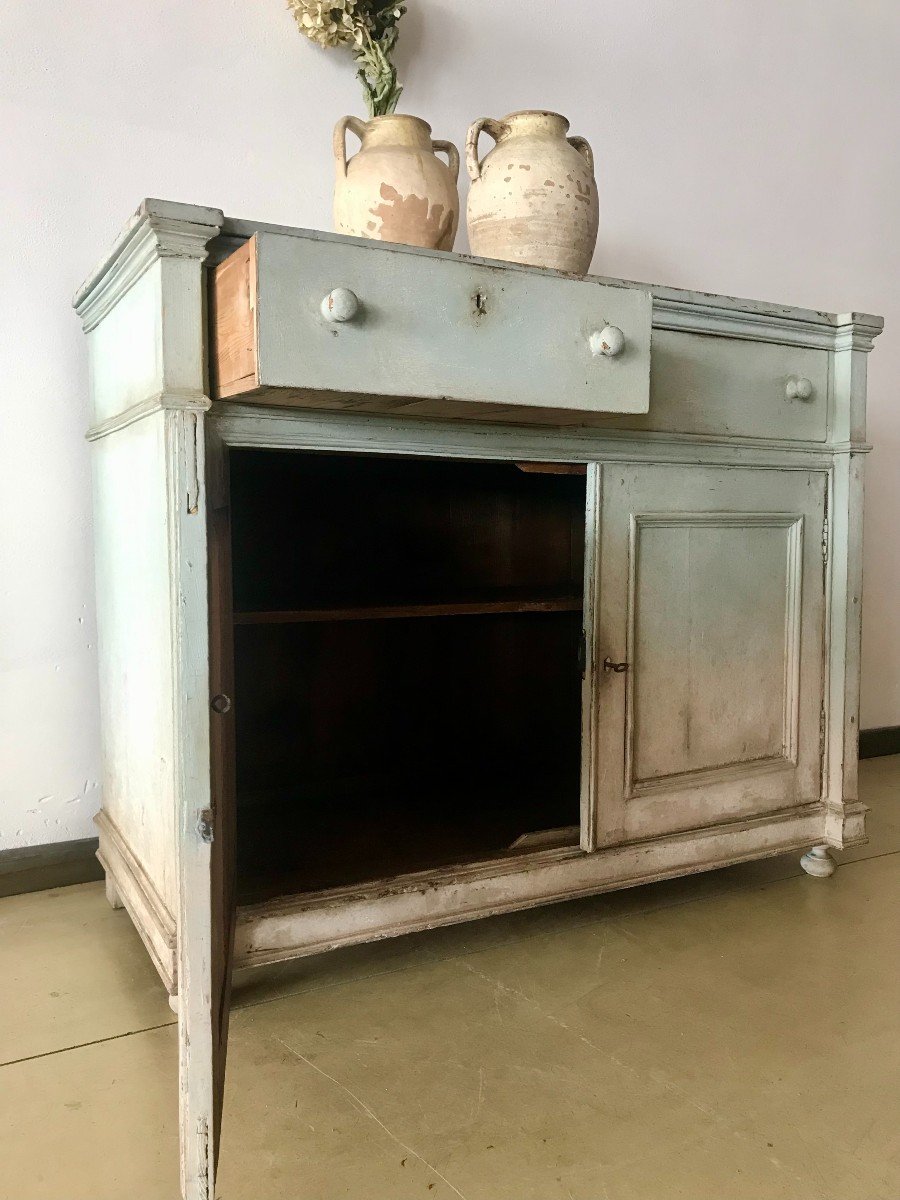 Credenza in legno  laccato, epoca  XIX secolo.-photo-4