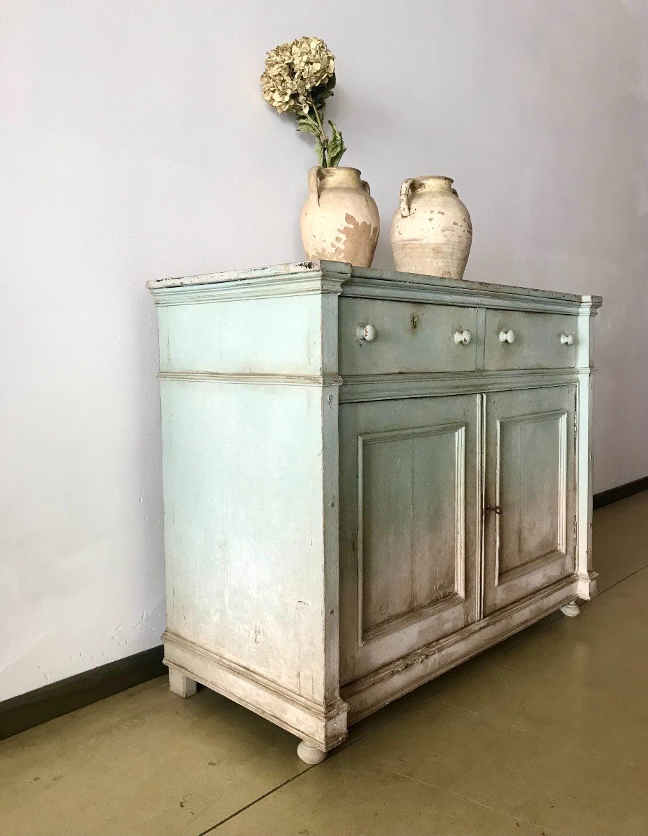 Credenza in legno  laccato, epoca  XIX secolo.