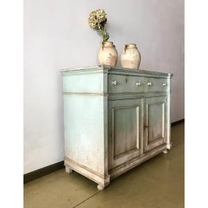 Credenza in legno  laccato, epoca  XIX secolo.