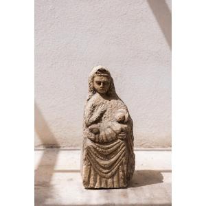 Madonna con bambino in pietra di Siracusa