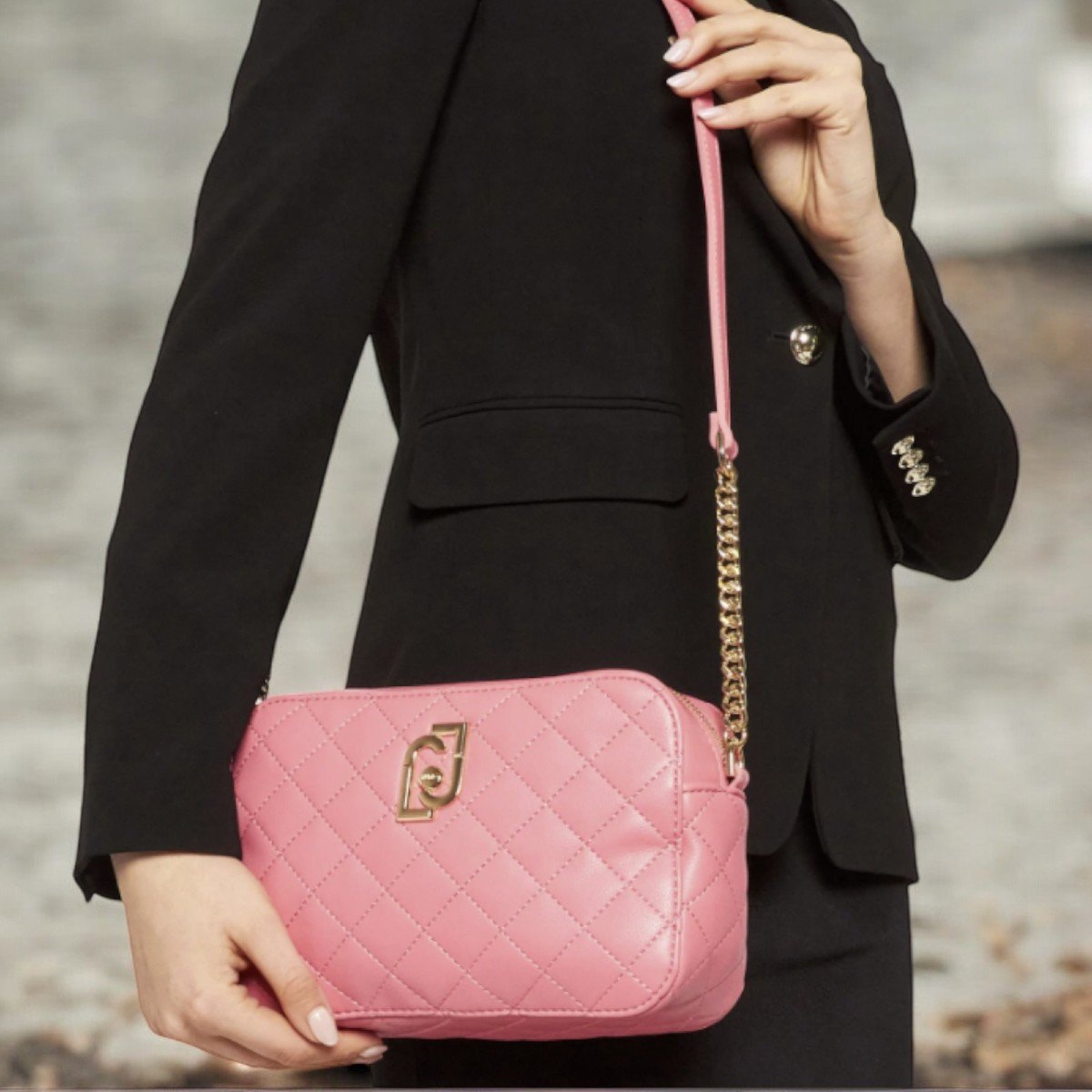 LIU JO Borsa Ecopelle Crossbody Glossy Rosa-photo-2