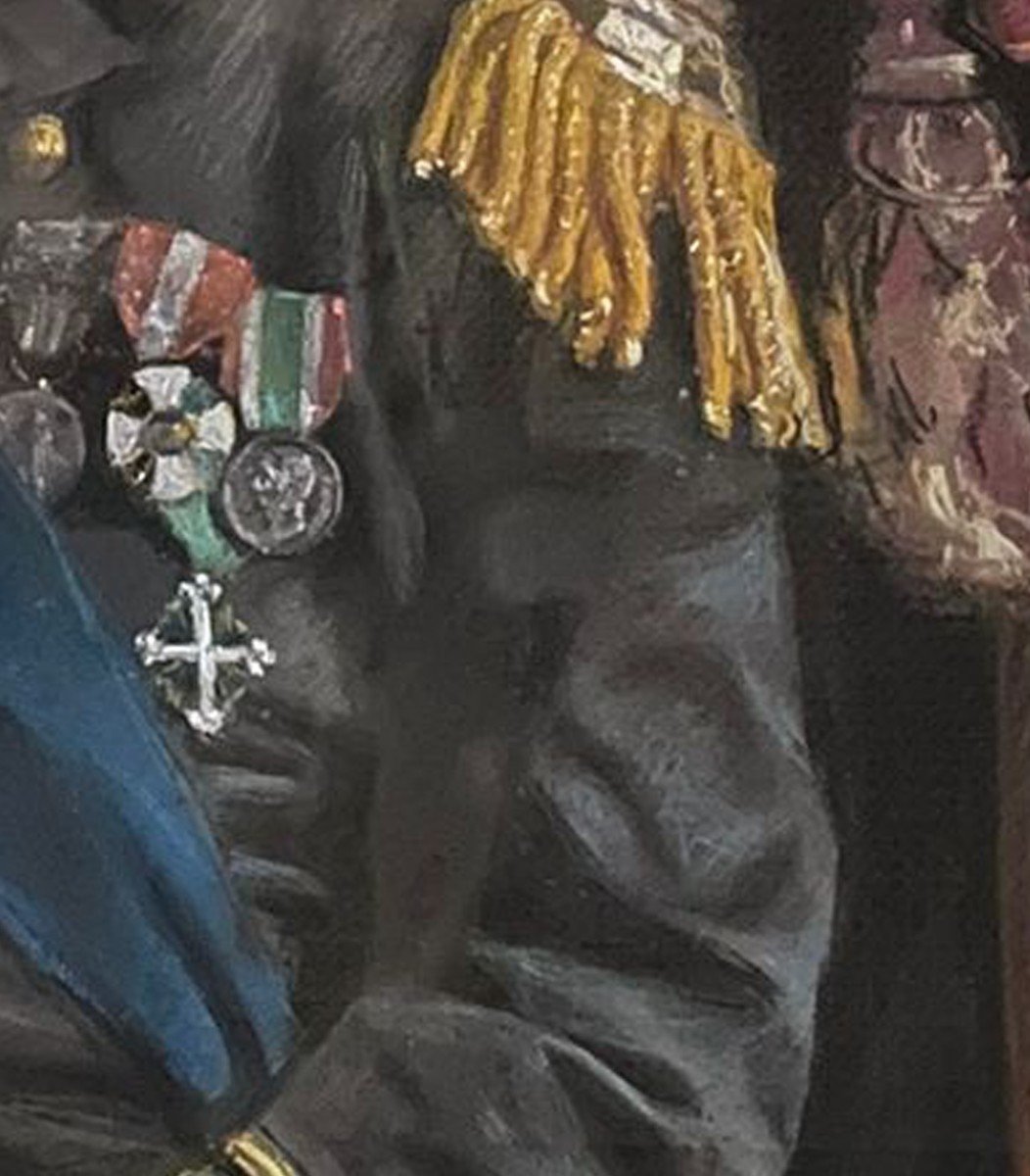 Ritratto di militare decorato -  firmato Benedetto Caldara (1879-1967)-photo-3