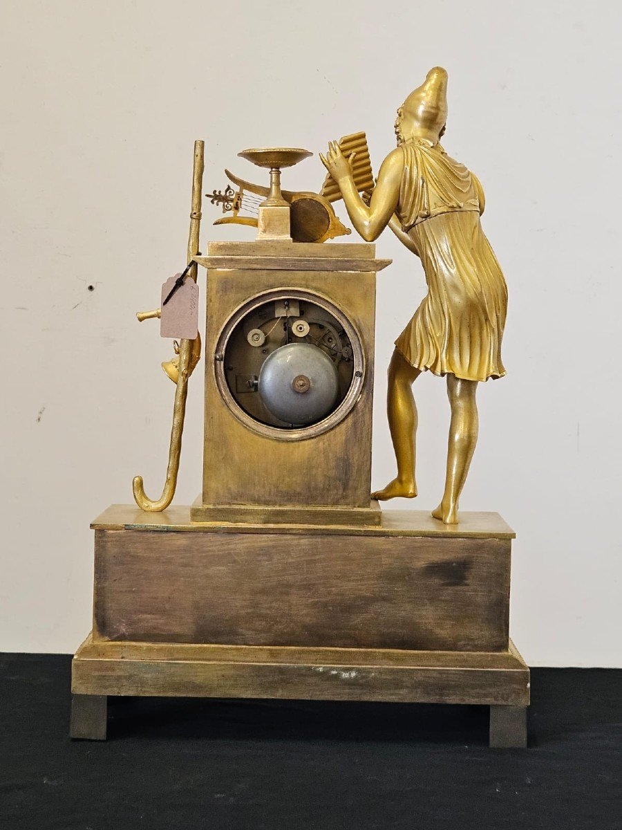 Orologio "Parigina"  in bronzo dorato - XIX Sec.-photo-2