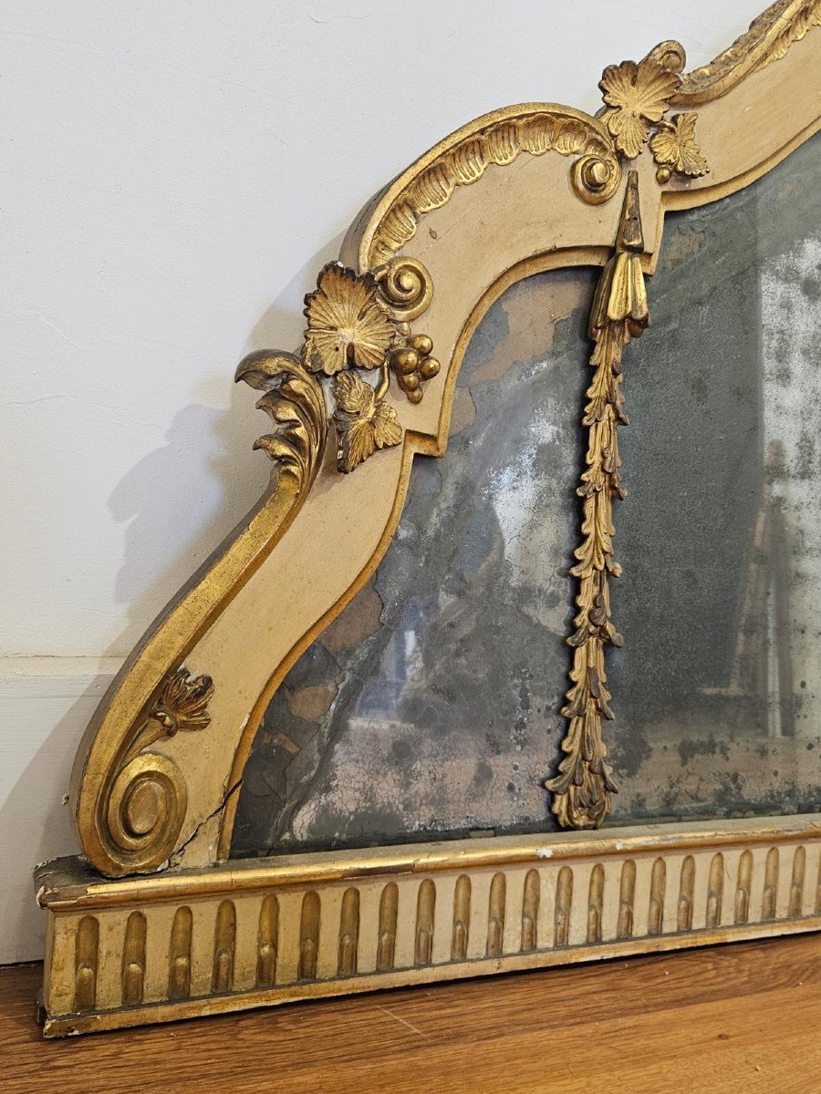 Specchiera caminiera utilizzabile come testata letto - Luigi XVI-photo-4