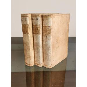 3 volumi del "DIZIONARIO STORICO PORTATILE" 1773 edizioni REMONDINI VENEZIA