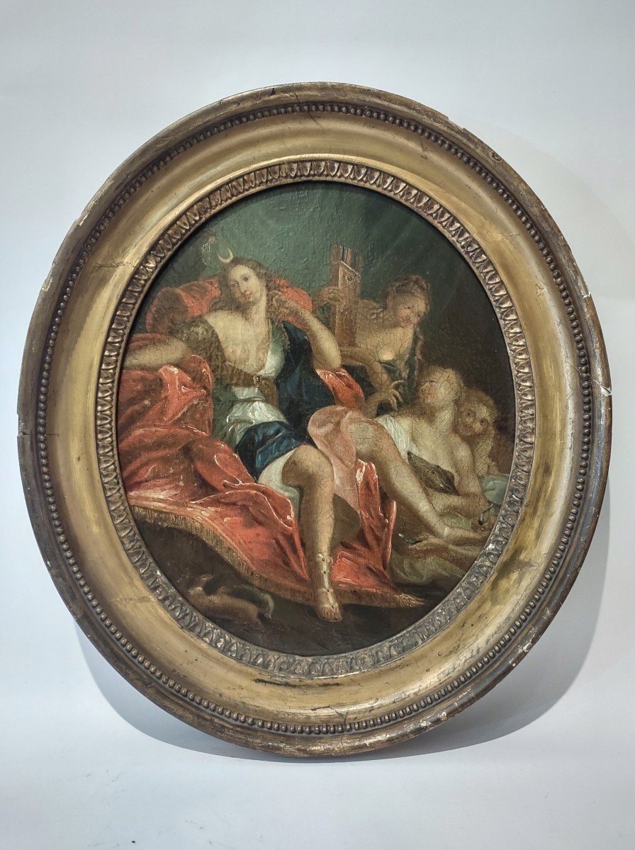 Diana, olio su tela XVII/XVIII secolo-photo-2