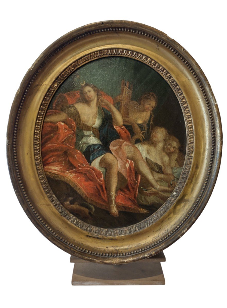 Diana, olio su tela XVII/XVIII secolo