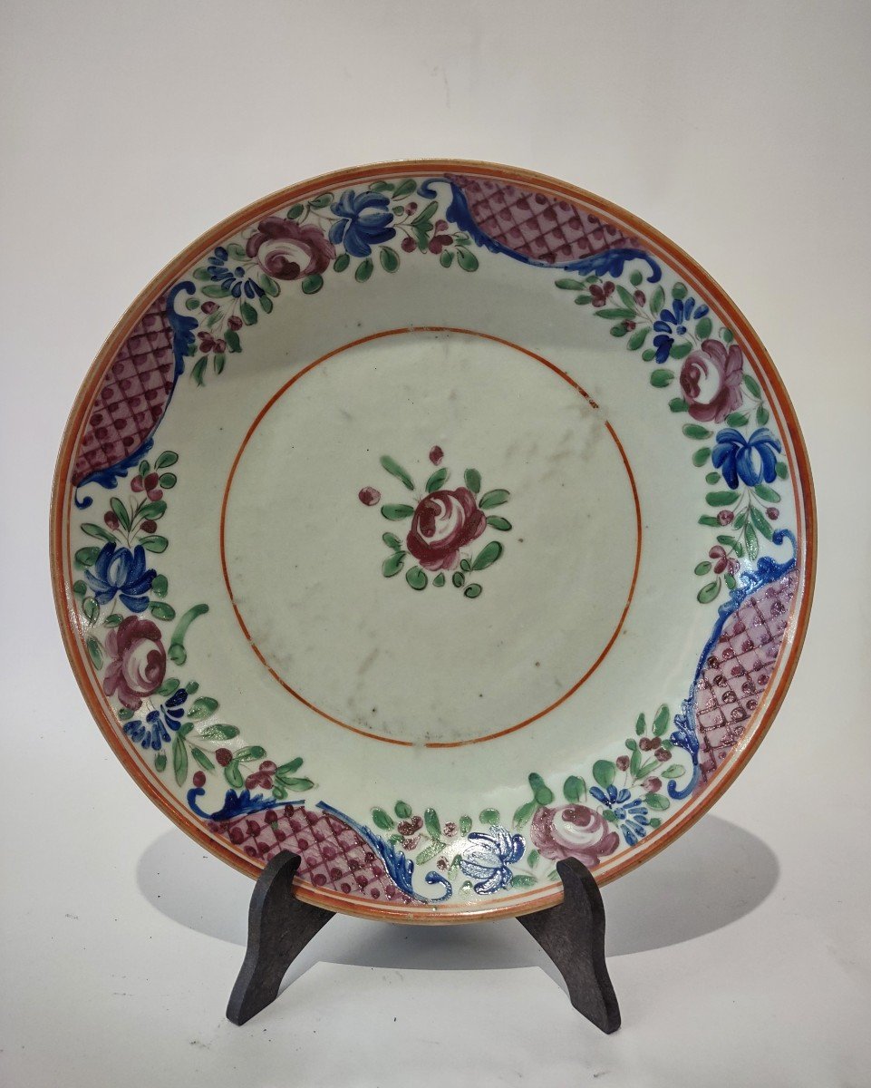 Due piatti in porcellana cinese da esportazione-photo-4