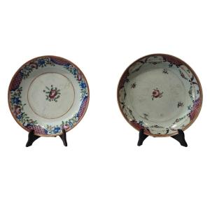 Due piatti in porcellana cinese da esportazione