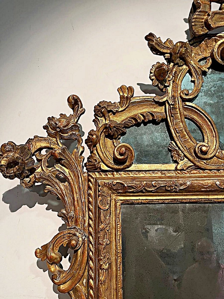 Importante specchiera veneziana della prima metà del XVIII secolo. (175x 130)-photo-4