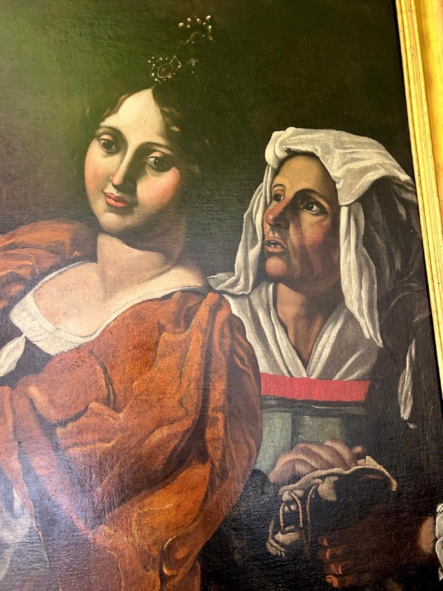 "Giuditta ostenta la testa mozzata di Oloferne" (113 cm x147cm), Toscana, prima metà del XVII s-photo-4
