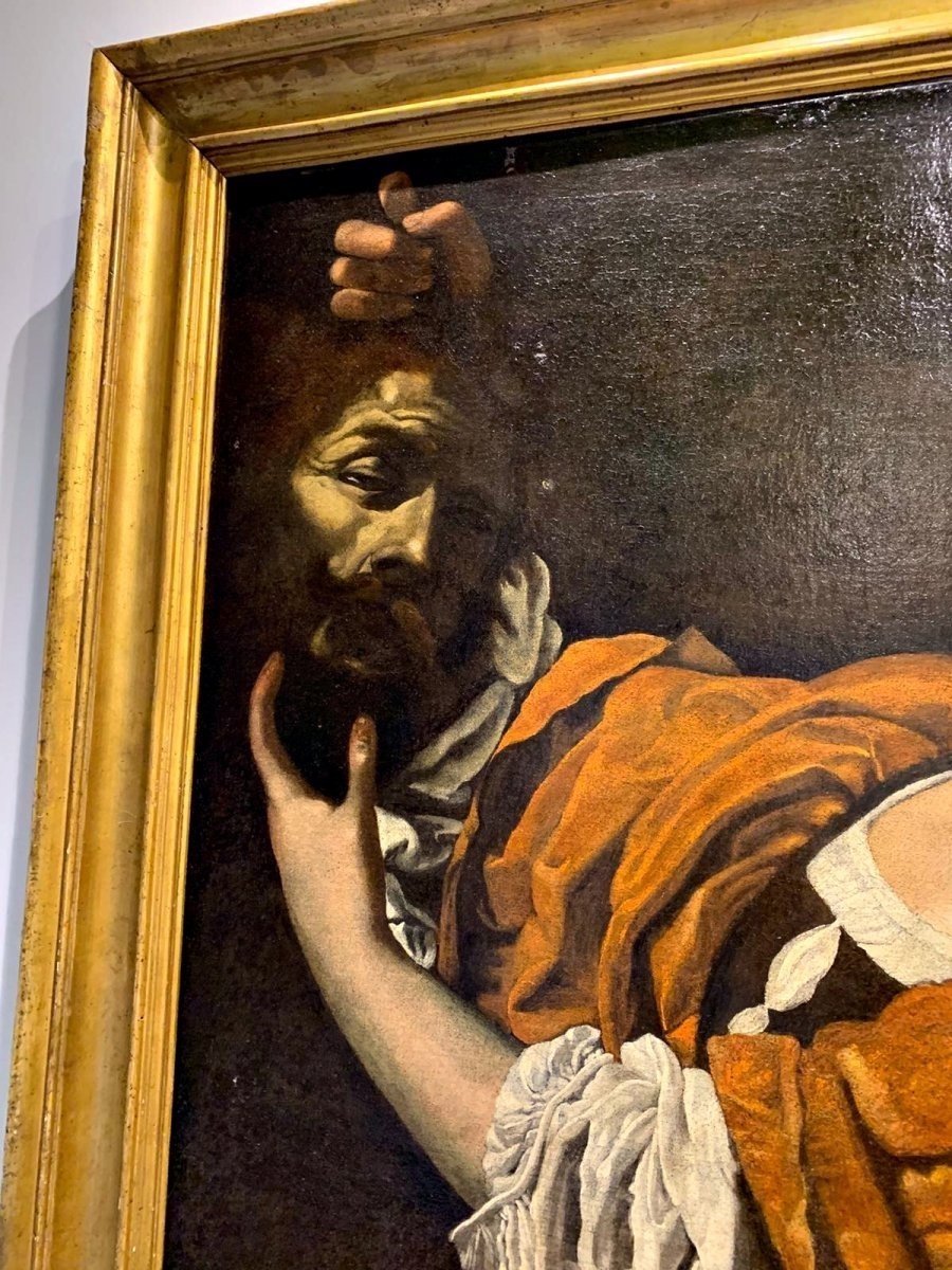 "Giuditta ostenta la testa mozzata di Oloferne" (113 cm x147cm), Toscana, prima metà del XVII s-photo-1