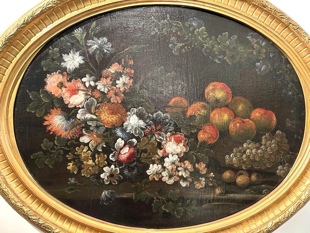 Natura morta di fiori e frutta - Attr. a Felice Boselli. -photo-2