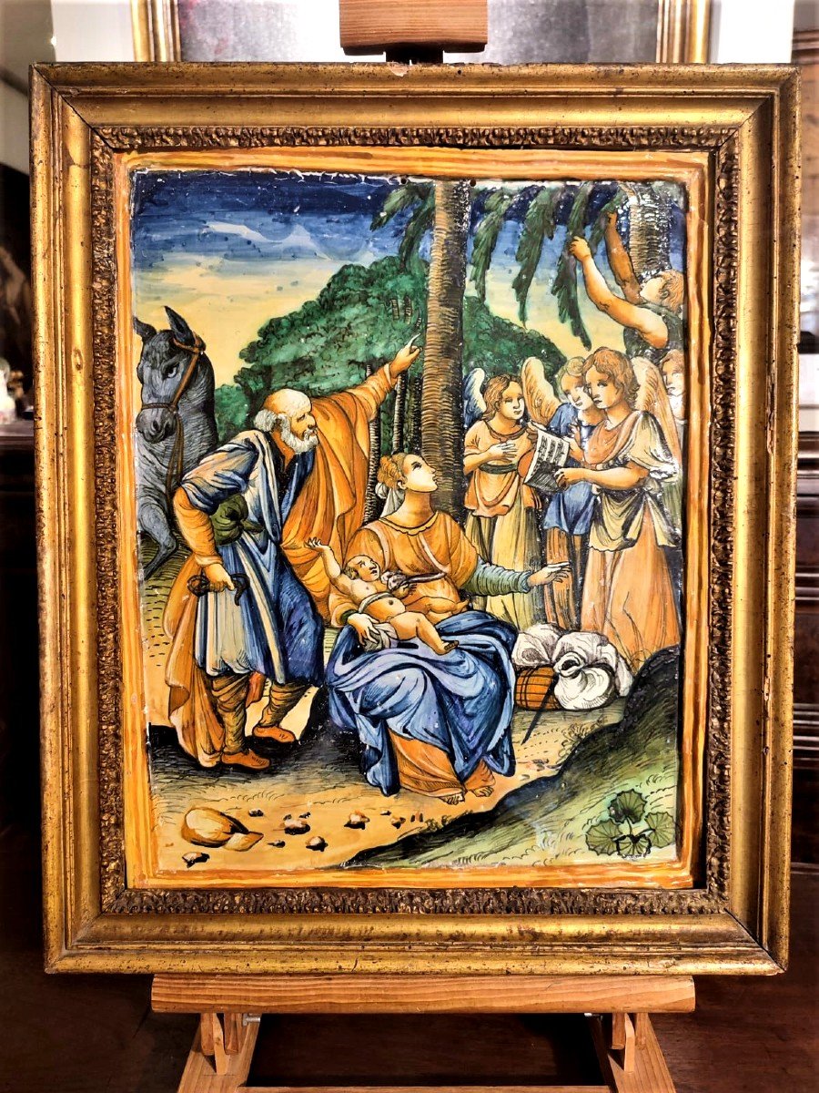 Importante placca di Urbino, bottega Patanazzi fine XVI secolo. (38cm x 50cm)