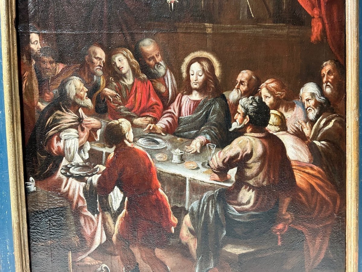 "Ultima cena", scuola dei Bassano del XVII secolo.-photo-4