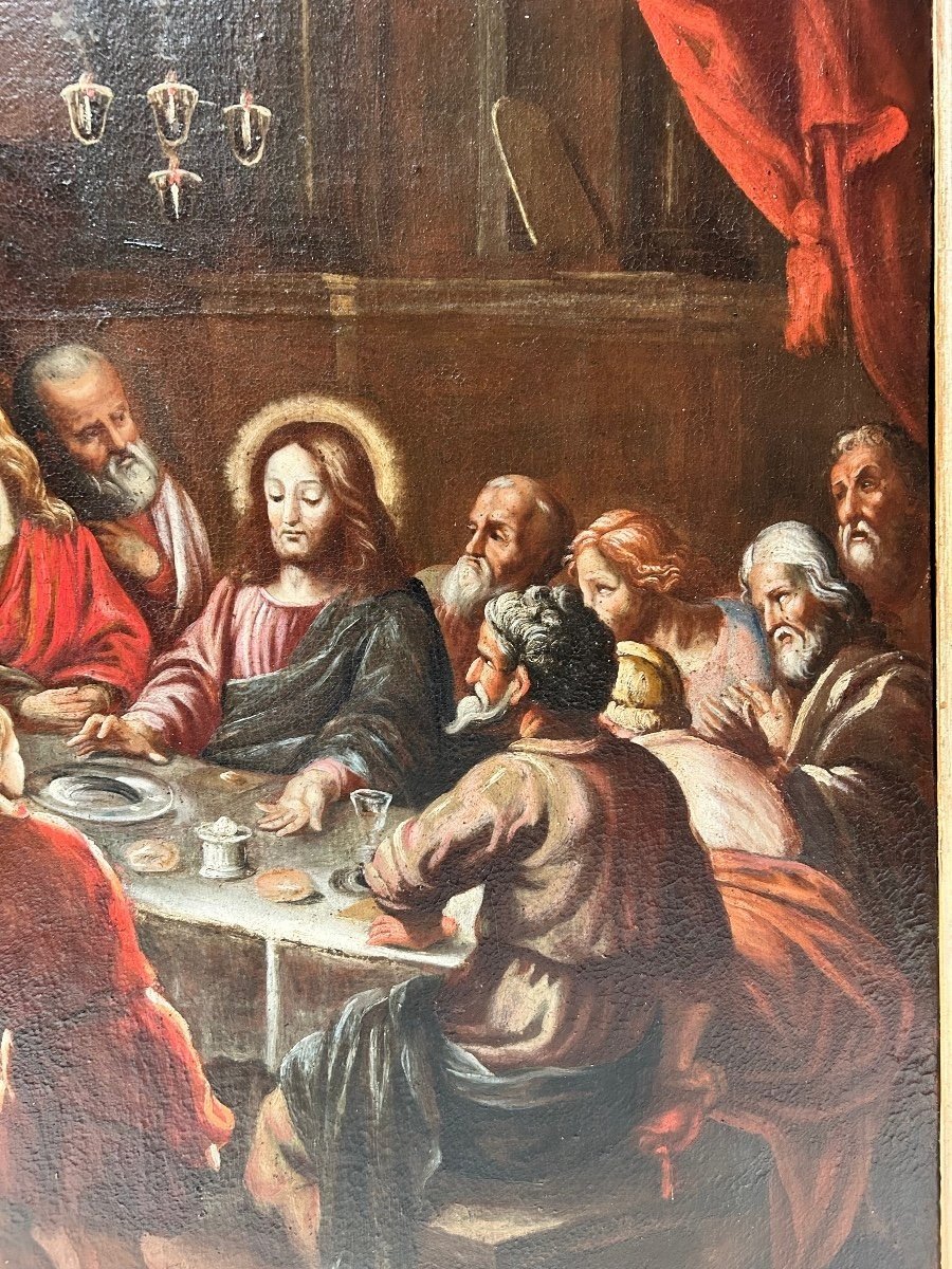 "Ultima cena", scuola dei Bassano del XVII secolo.-photo-1