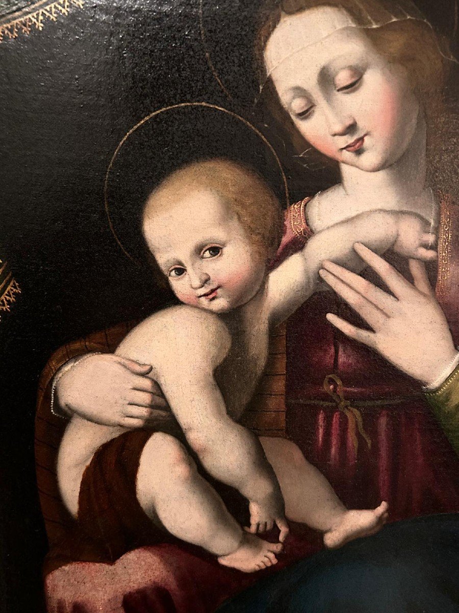 Madonna con bambino, pittore Toscano della metà del XVI secolo.-photo-2