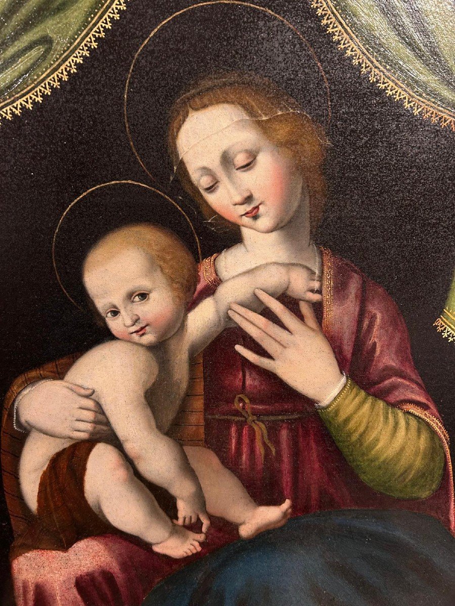 Madonna con bambino, pittore Toscano della metà del XVI secolo.-photo-3