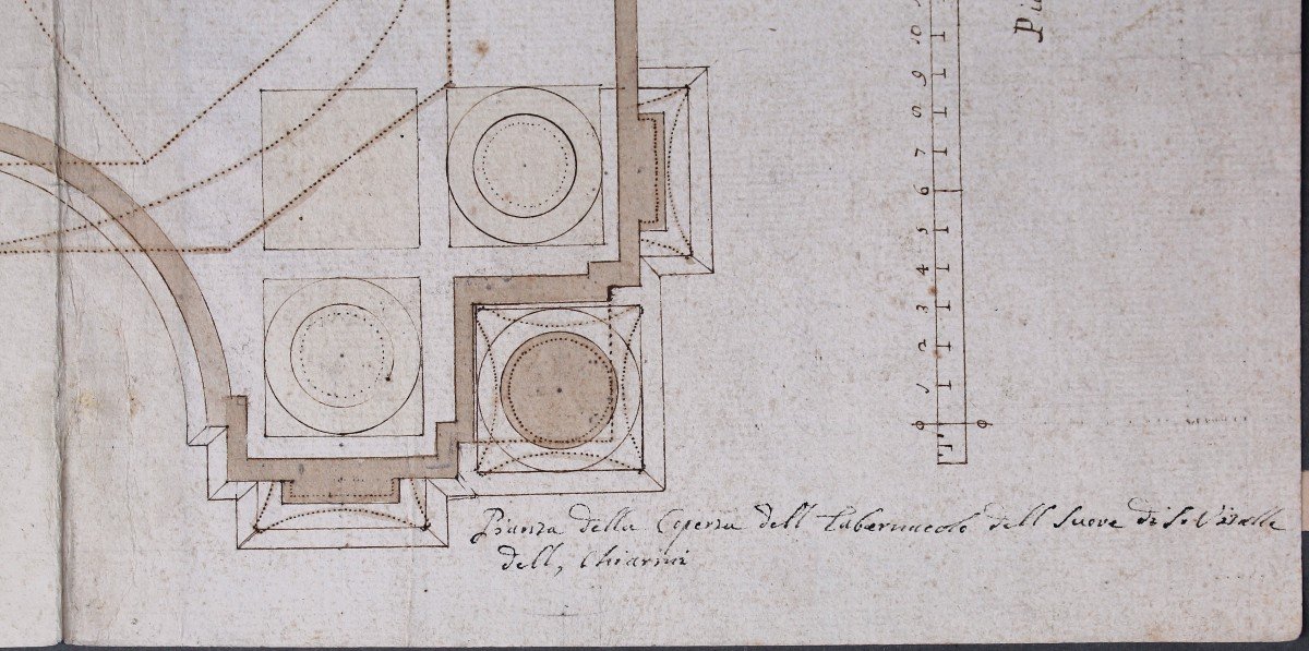 Marcantonio Chiarini Architetto Bologna Disegno Progetto Chiesa XVII XVIII secolo-photo-2