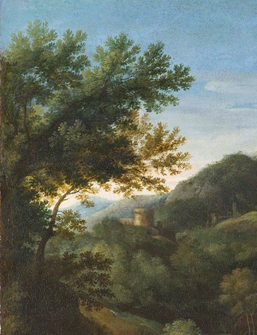 Gaspard Dughet detto Poussin - Paesaggio nella campagna romana - XVII secolo - Roma-photo-3