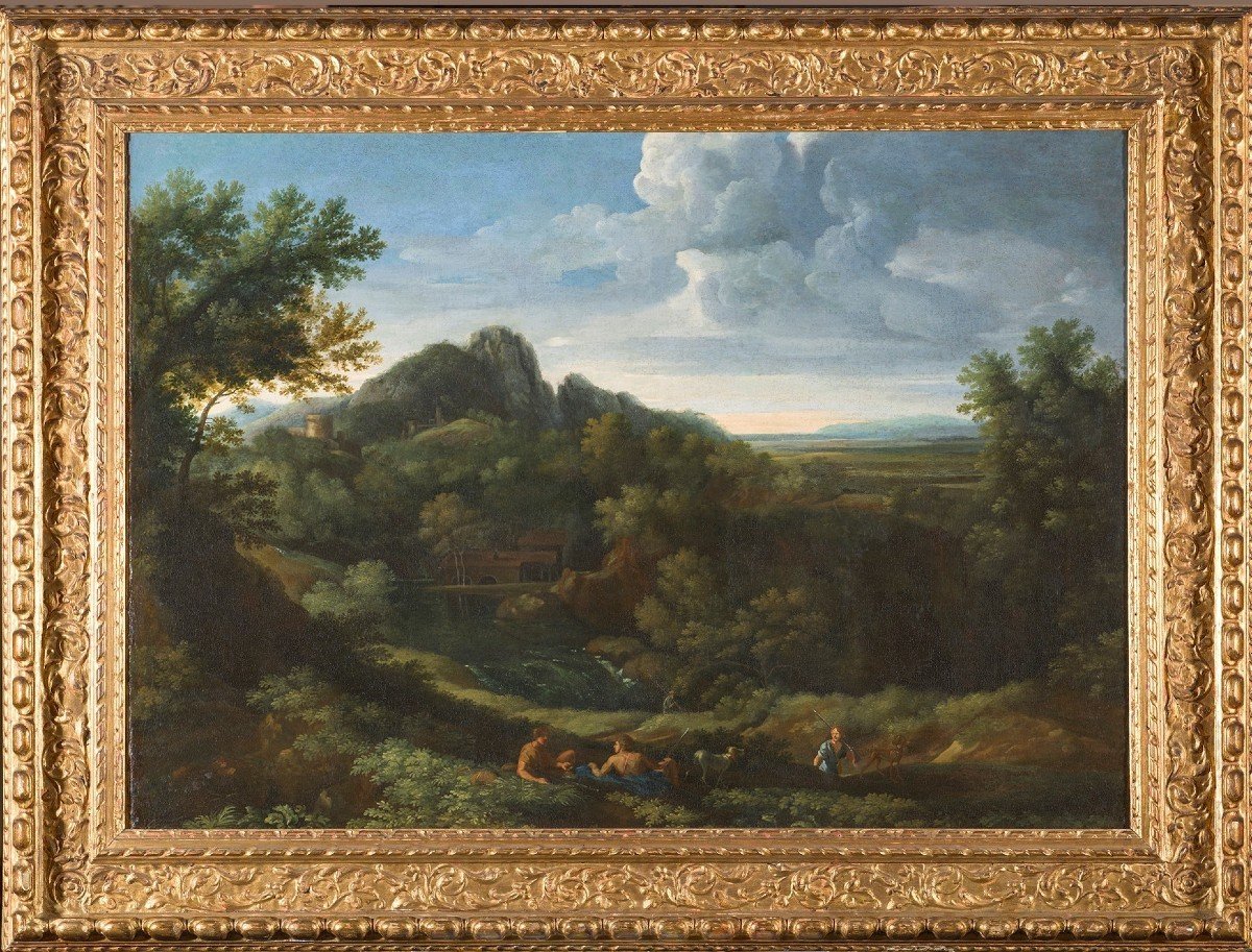 Gaspard Dughet detto Poussin - Paesaggio nella campagna romana - XVII secolo - Roma-photo-1