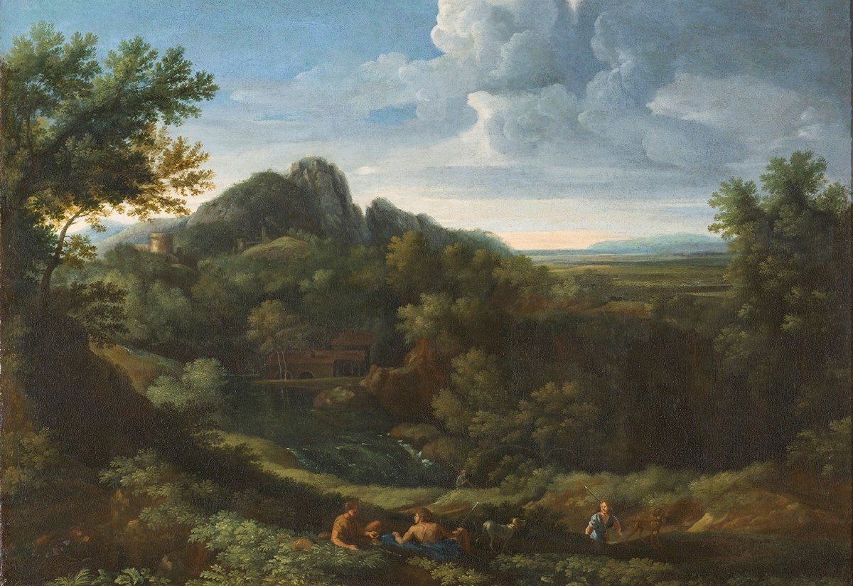 Gaspard Dughet detto Poussin - Paesaggio nella campagna romana - XVII secolo - Roma