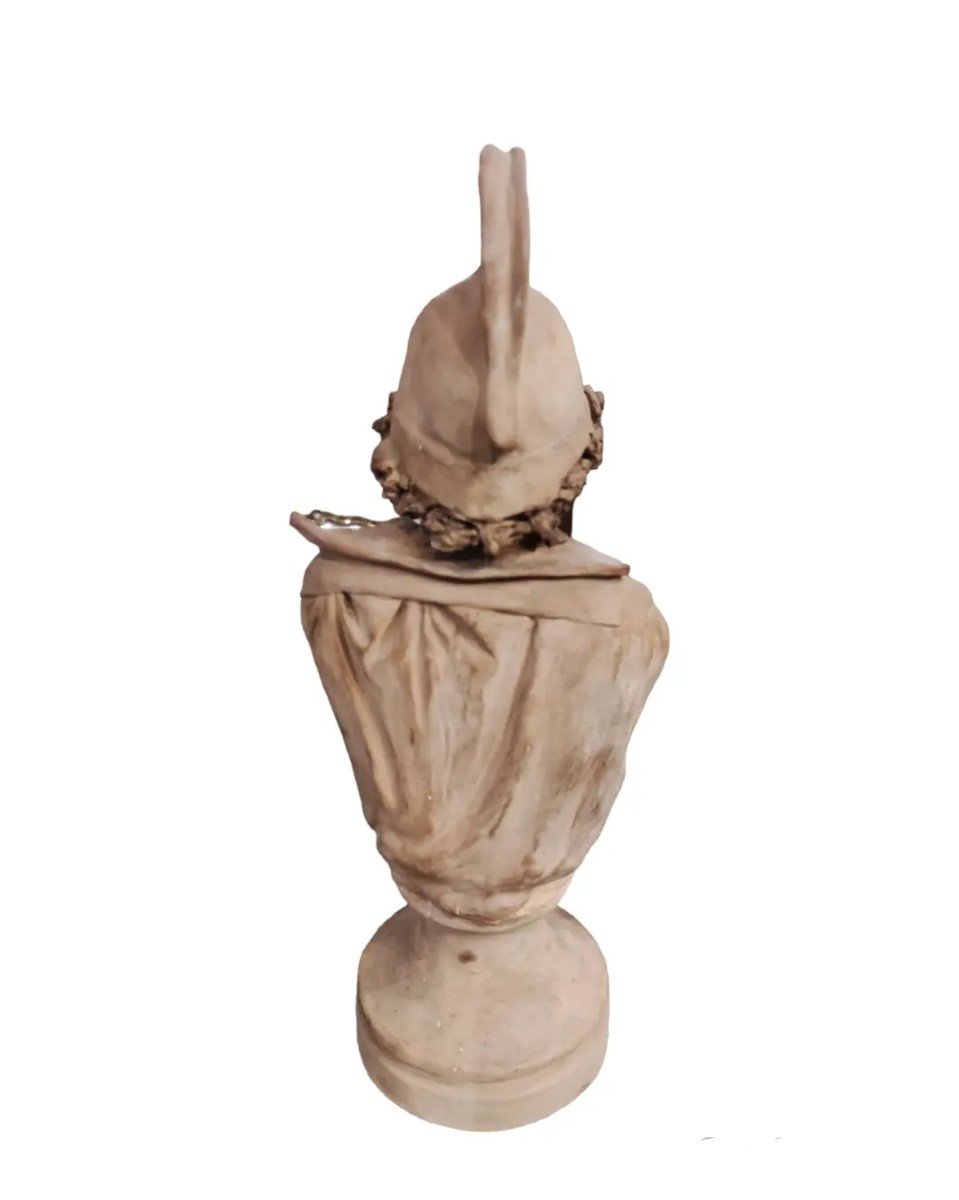 Busto di bambino con elmo . Terracotta.Italia inizi XIX Secolo -photo-3