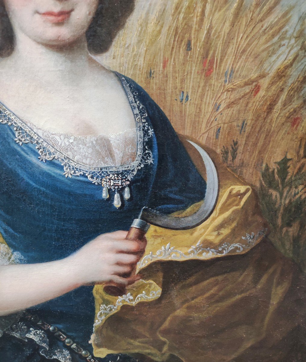 ritratto di dama come  estate , dipinto , Italia del nord o Francia XVIII Secolo -photo-2