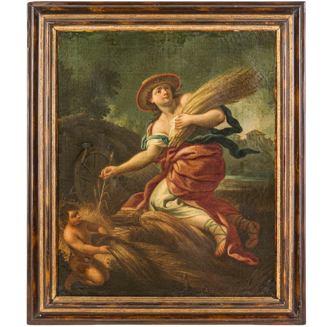 Allegoria dell 'estate, dipinto olio su tela Italia XVIII Secolo 