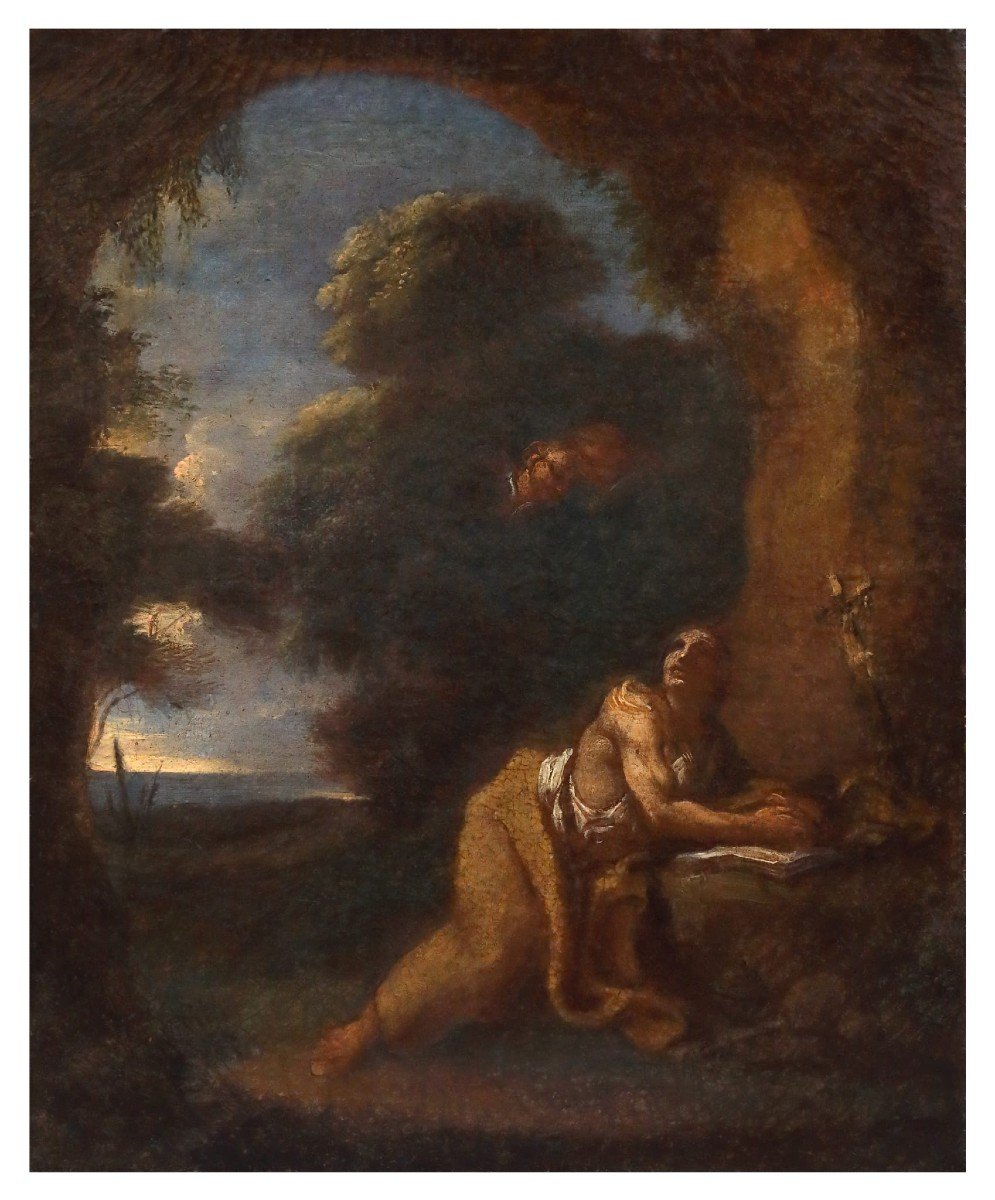 Maddalena nel deserto, dipinto , Roma XVIII Secolo