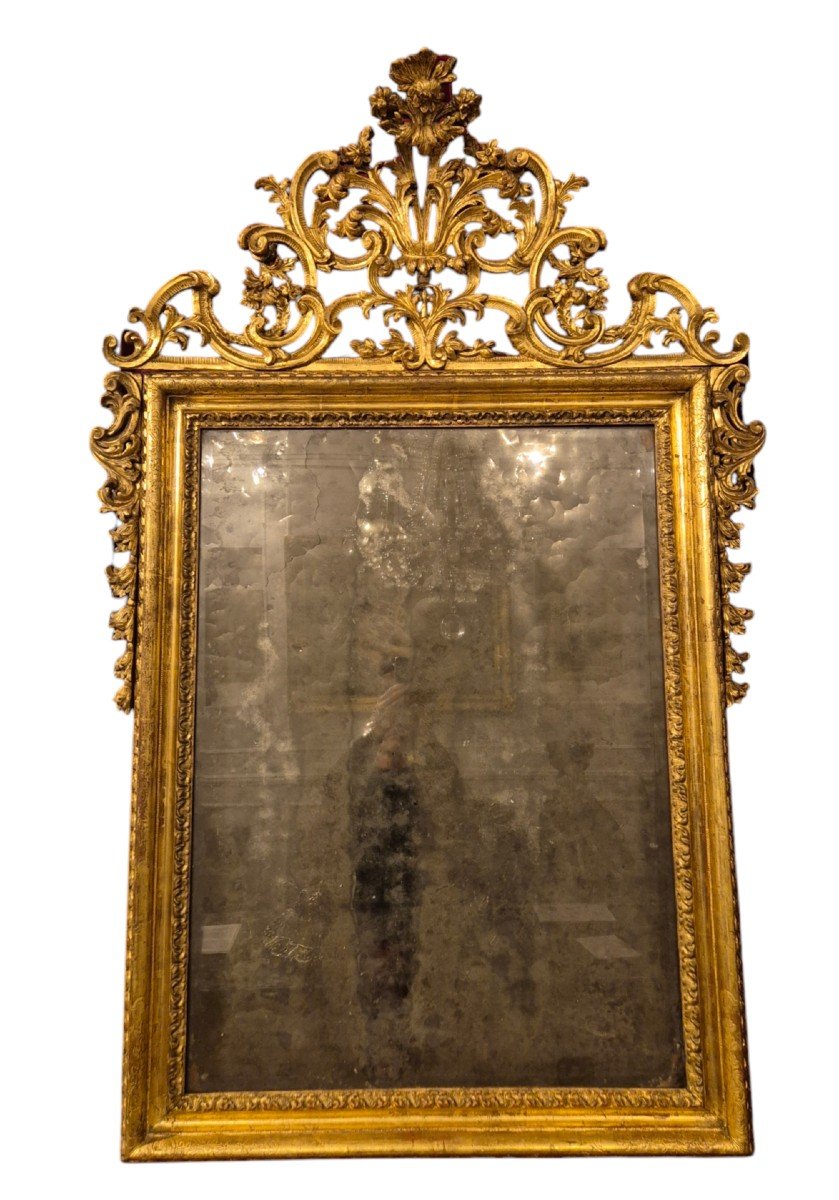 Specchiera rococo, legno dorato Venezia XVIII secolo 