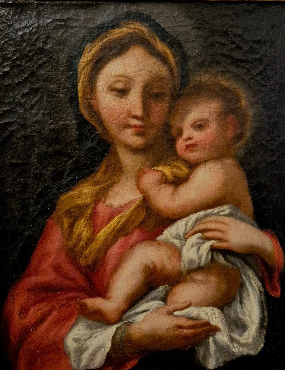 Madonna con Bambino , Dipinto Genova XVIII Secolo -photo-2