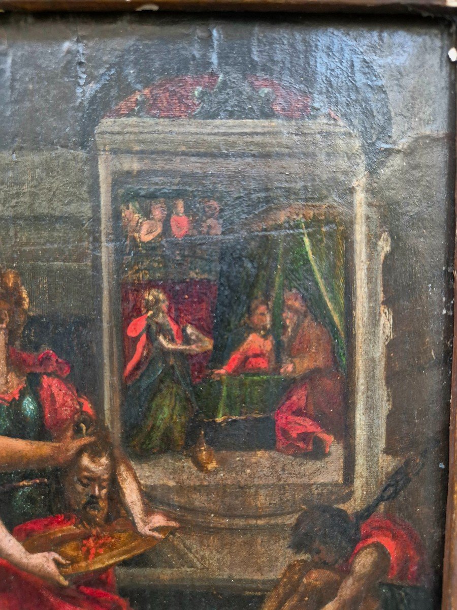 Salomè con la testa del Battista , Dipinto Firenze XVII Secolo  Rinascimento -photo-2