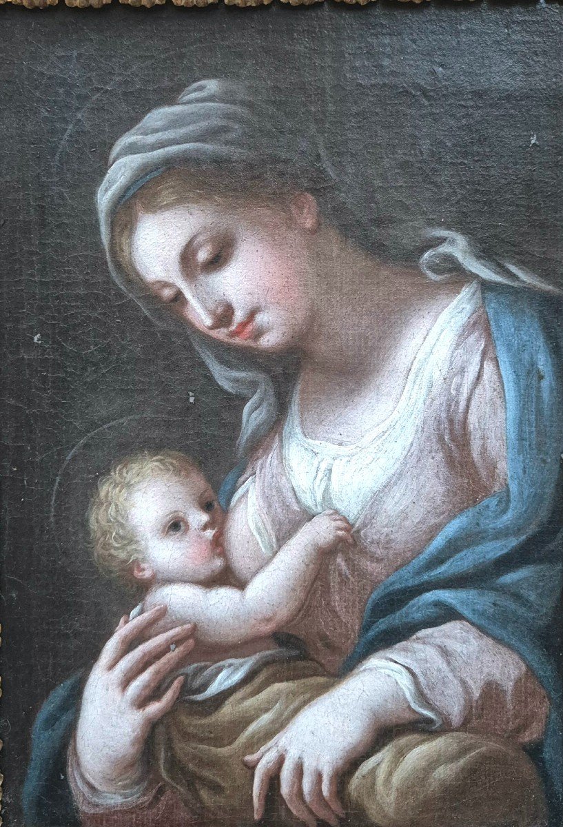 Madonna con Bambino, dipinto Napoli XVIII Secolo -photo-4