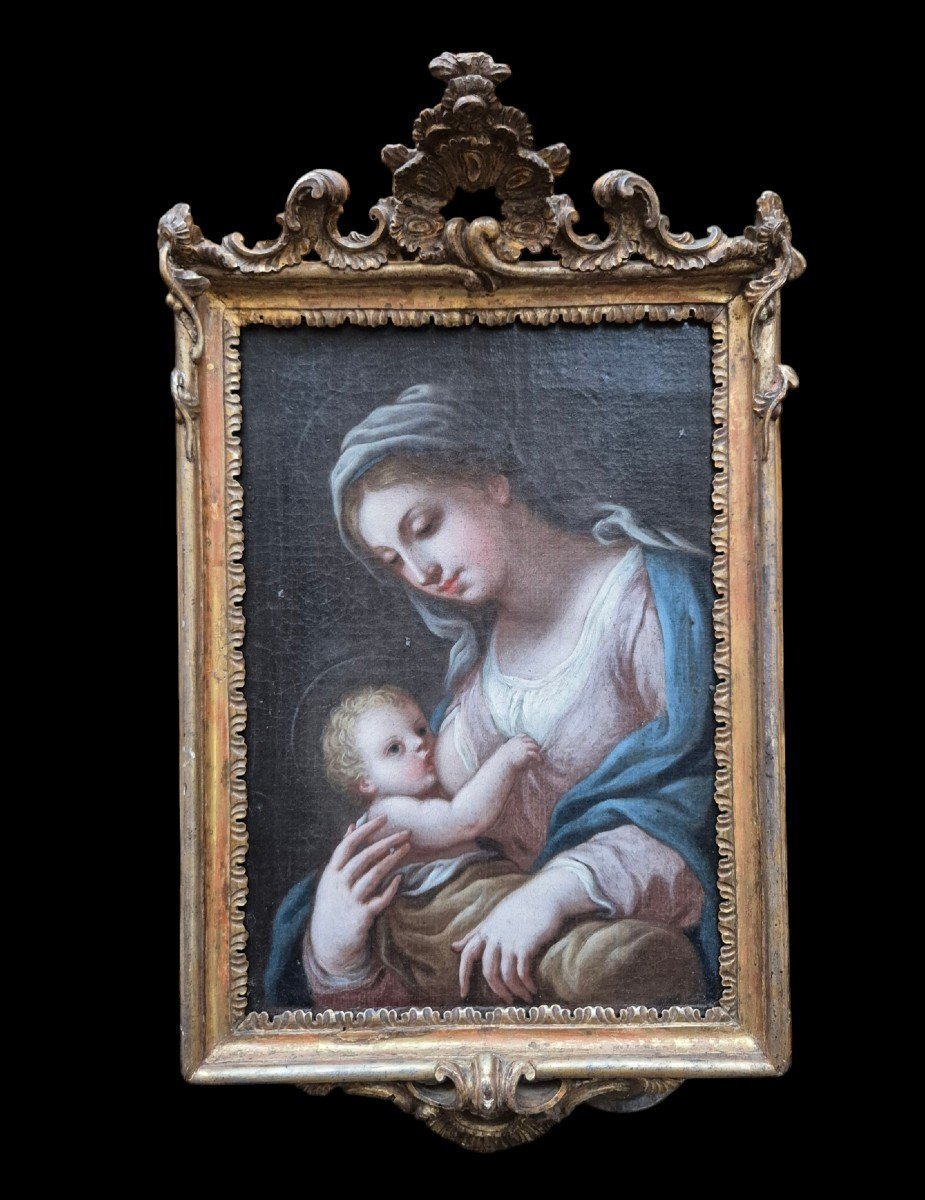 Madonna con Bambino, dipinto Napoli XVIII Secolo 