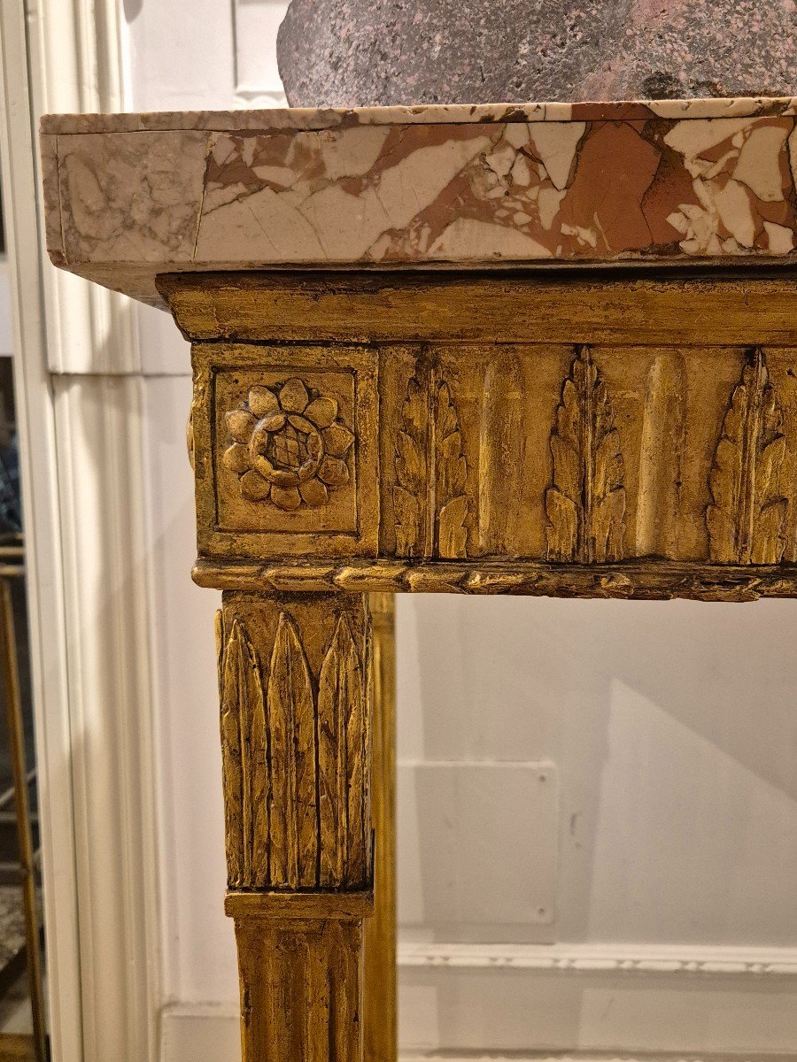 Console neoclassica, legno dorato, Italia fine XVIII Secolo-photo-1