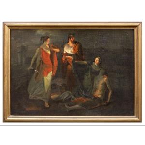 il ritrovamento del corpo di Ettore, dipinto Italia o Toscana XIX Secolo