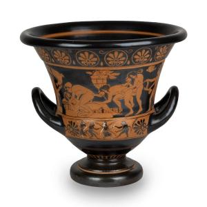 Vaso Cretere a figure rosse con scene erotiche, Italia XIX Secolo