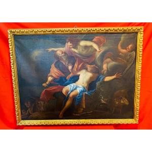 dipinto raffigurante sacrificio di Isacco 1710 circa