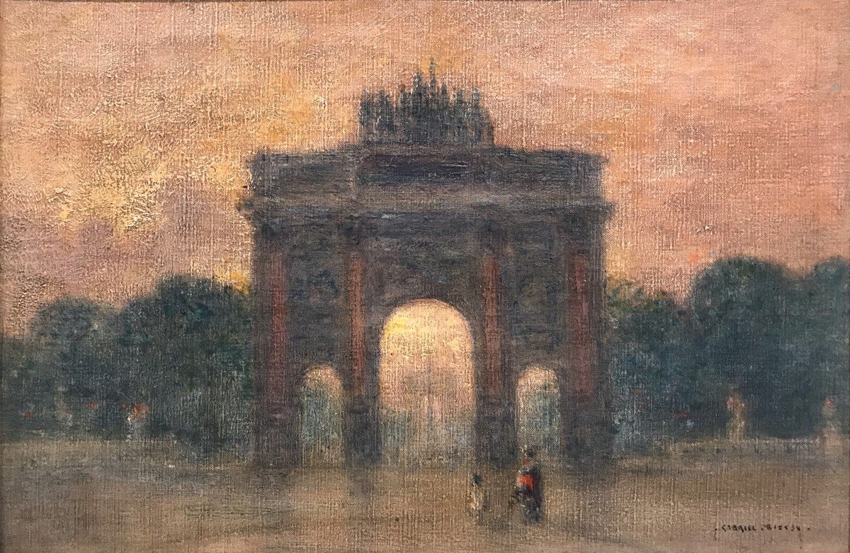 Marie-Gabriel Biessy (1854-1935) Arc du triomphe du Carrousel-photo-2