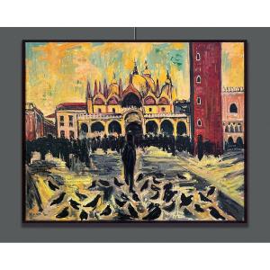 Isis Kischka (Paris, 1908 - Montmorency, Francia, 1973)  Venezia, Piazza San Marco