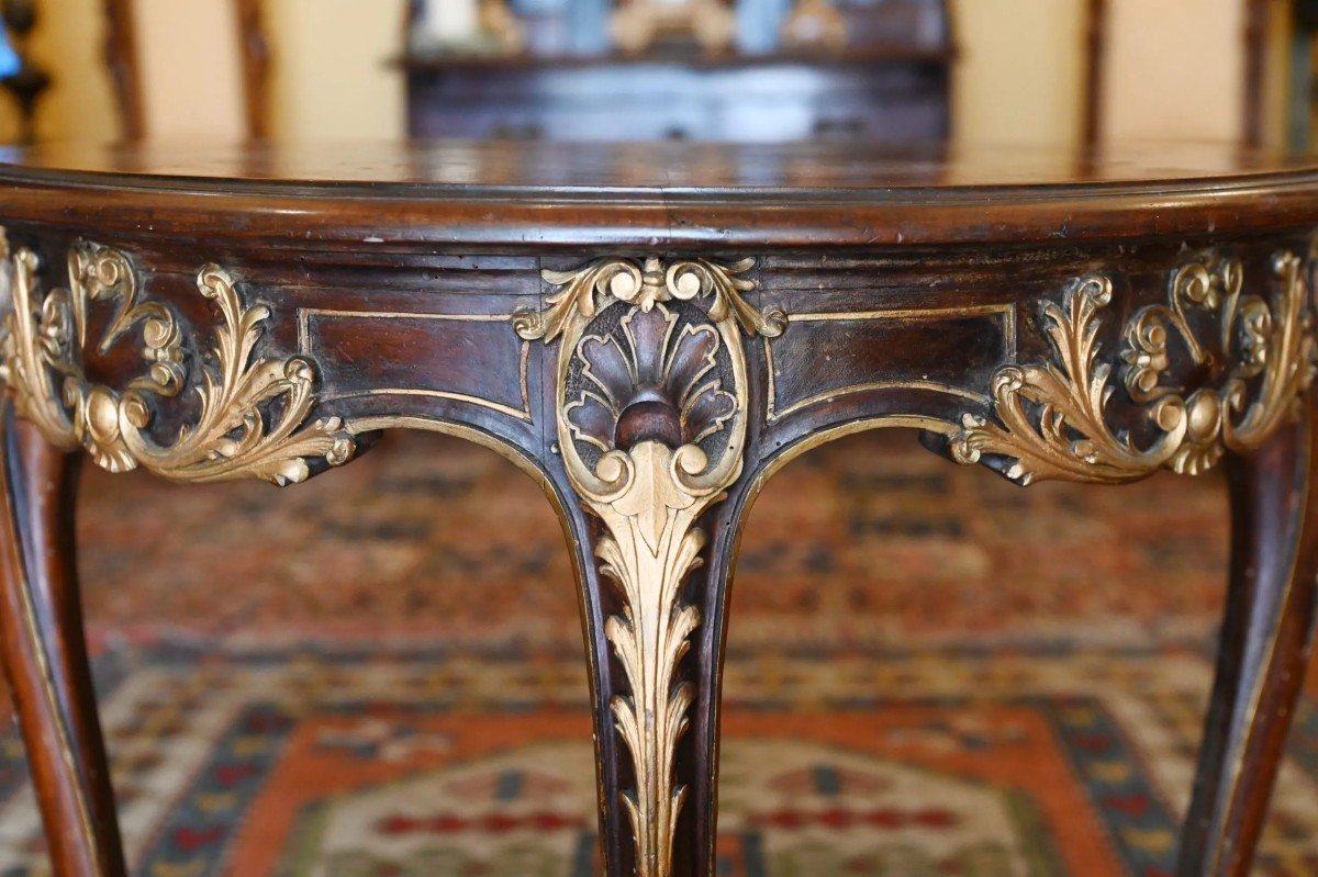 Tavolino da centro in legno ebanizzato e laccature in oro – Sec. XIX--photo-3