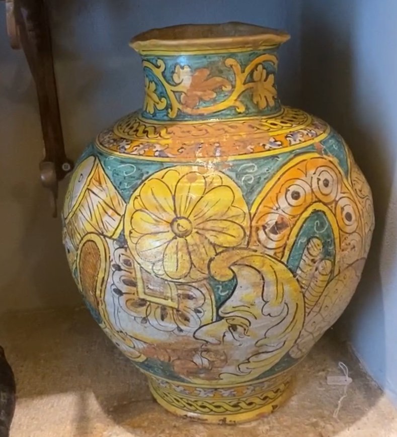 Grande vaso in maiolica siciliana ( Probabilmente Sciacca) SEC.XIX -photo-2