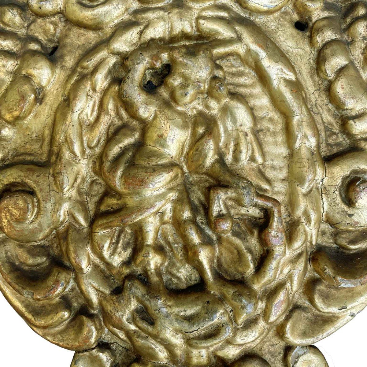 Coppia di fregi dorati con San Michele 1700-photo-3