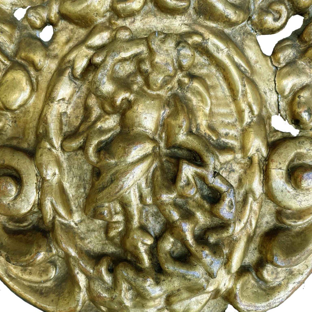 Coppia di fregi dorati con San Michele 1700-photo-4