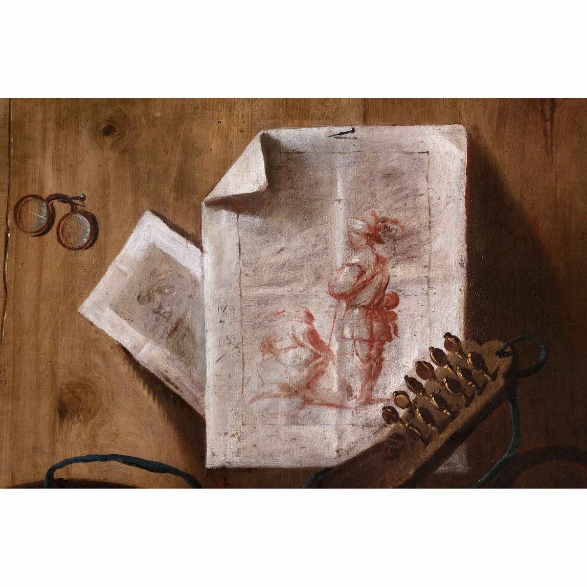 Coppia di Trompe l’Oeil della prima metà del 1700 Nature Morte da Munari-photo-4